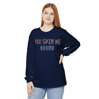 Chandail You Spin Me Round - S / Marine - T-shirt